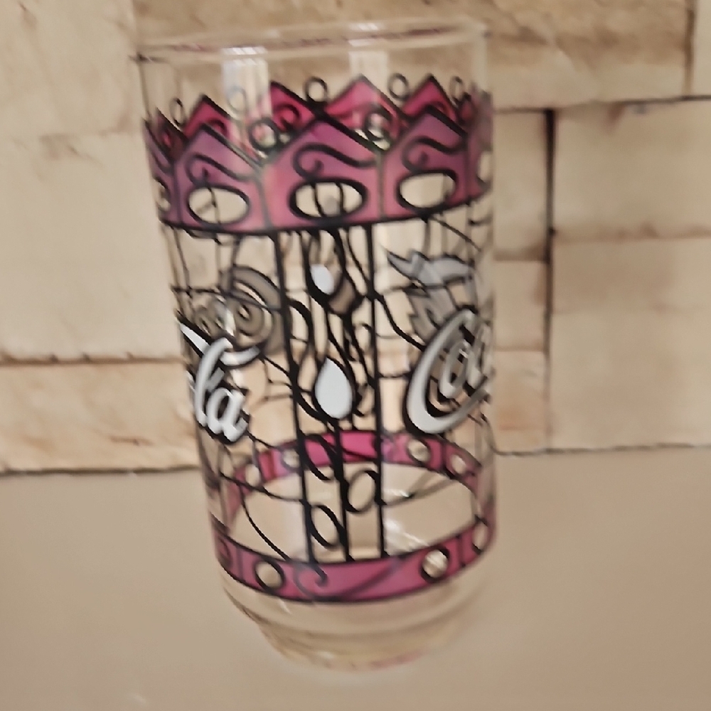 Coca Cola Stained Glass Style Art Glass - Picture 3 of 5